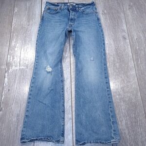 Levi's Wedgie Bootcut Jeans Women 28 Distressed Premium High Rise Button Fly